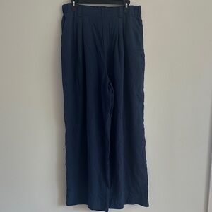 HALARA Women's Navy Wide Leg Pants